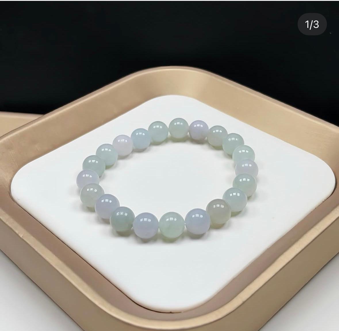 9mm 糖果色多寶翡翠手串