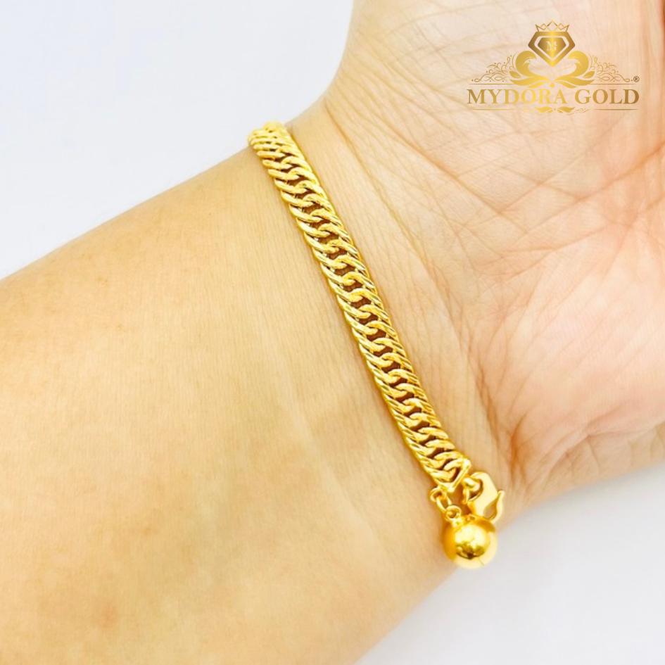 MYDORA Rantai Tangan Kait 2 Budak + Loceng | EMAS 916/22k