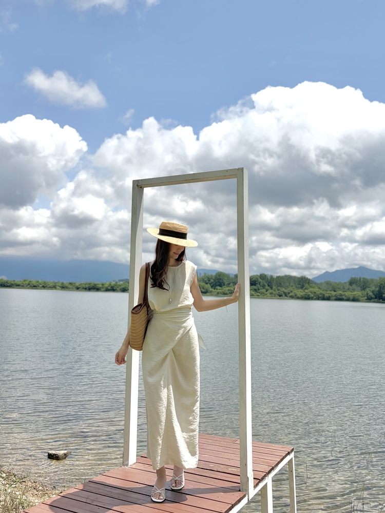 Effortless Wrap Dress (Oat)