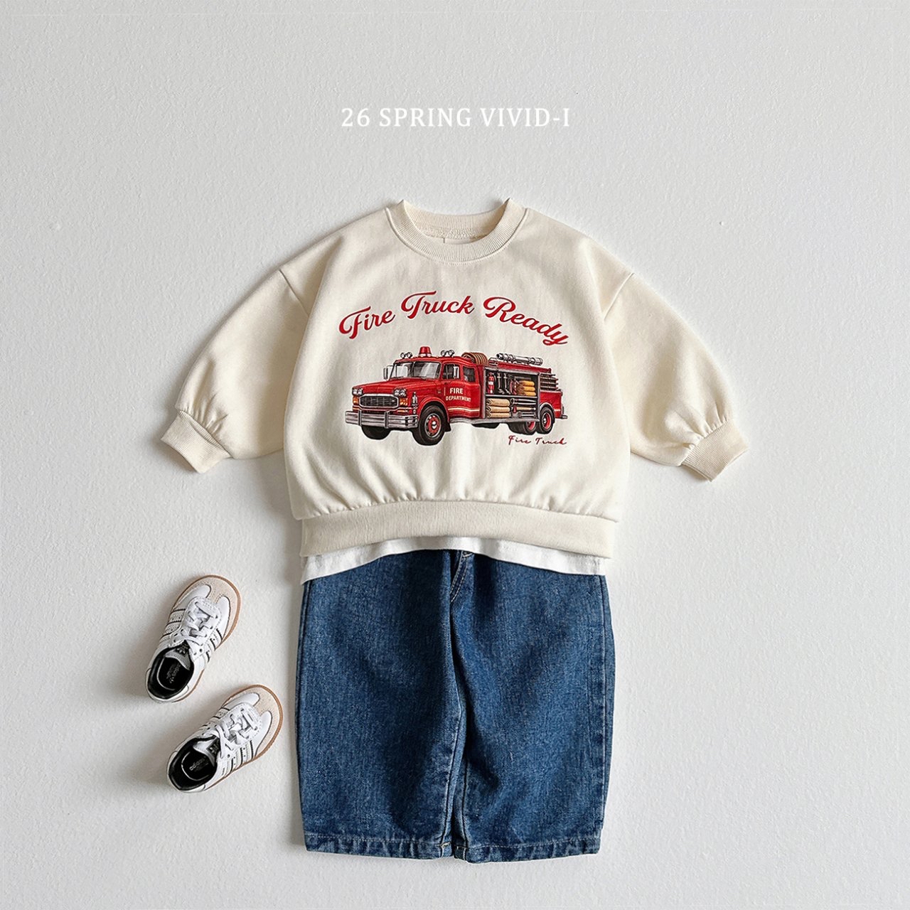 🌸預訂 韓國直送🌸🇰🇷VIVIDI三色車車印花寬鬆衛衣