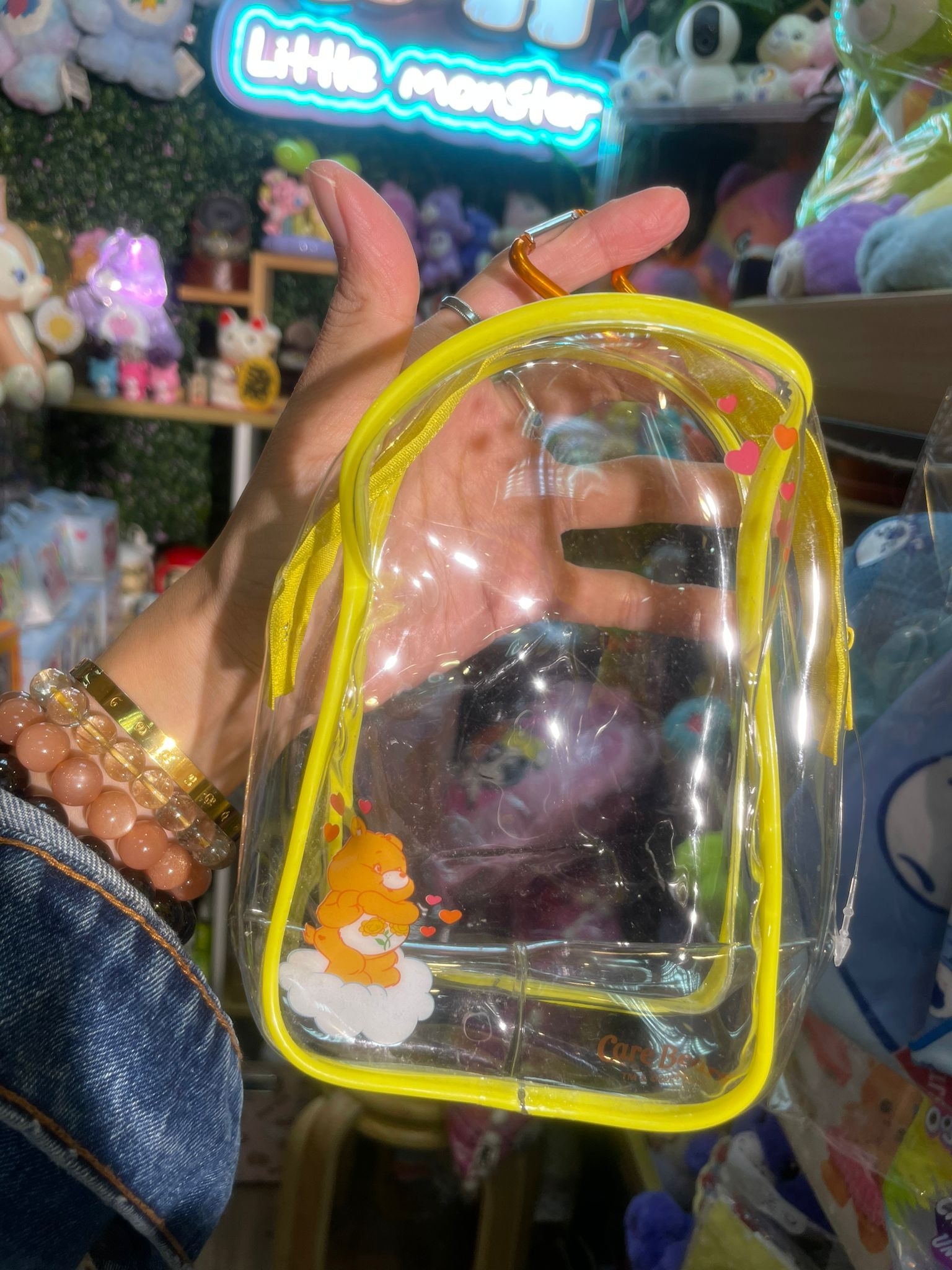 減價品🌈可愛熊透明小廢包🐻（不包公仔）