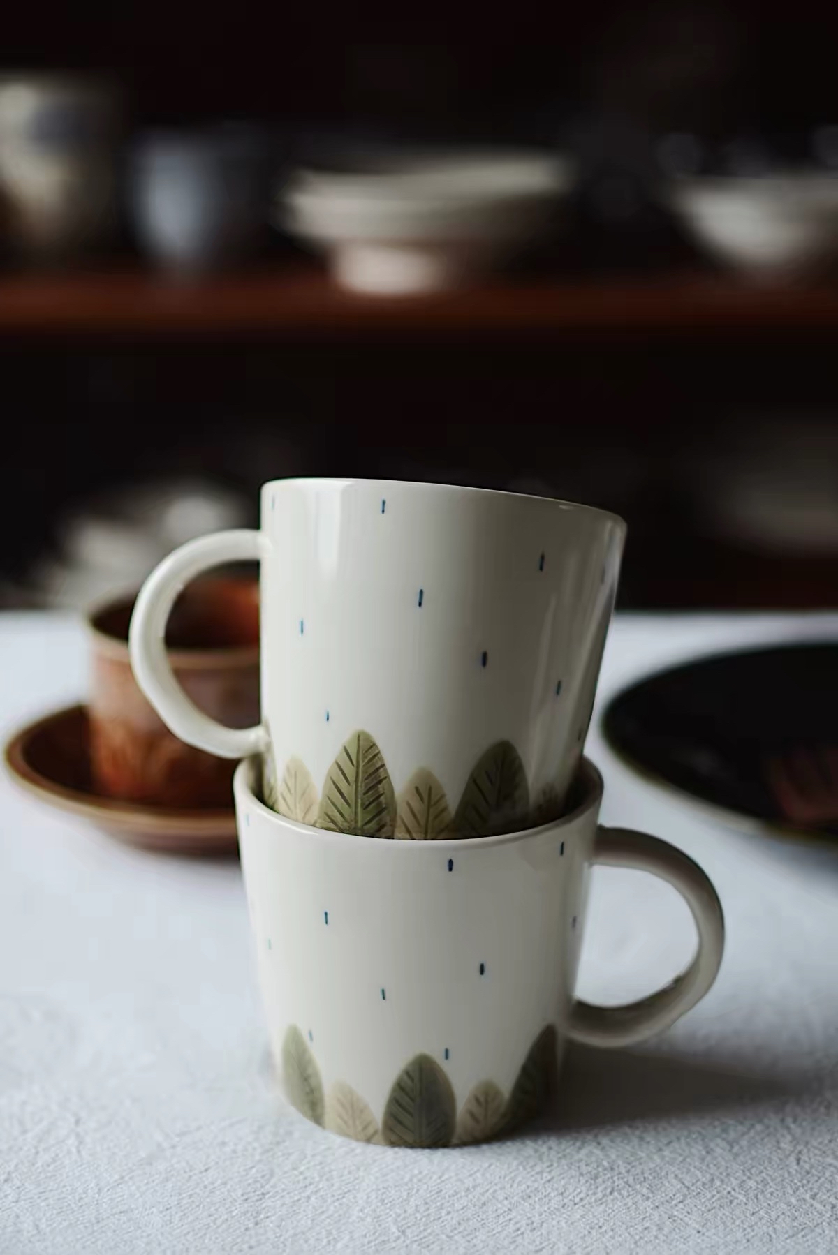 雨天小樹系列手繪餐具
