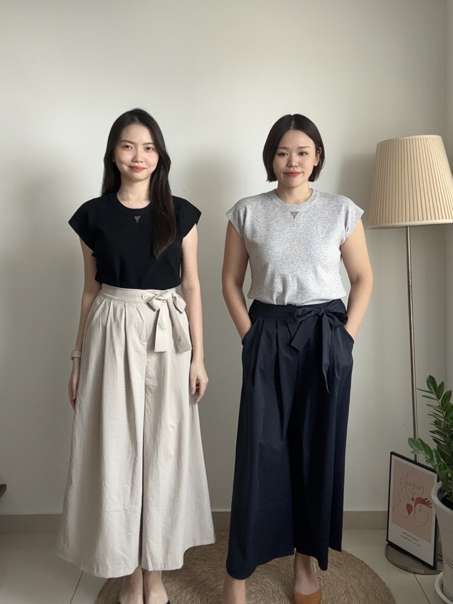 S1861 Bow-tie Wide Leg Pants - 4 Colors 