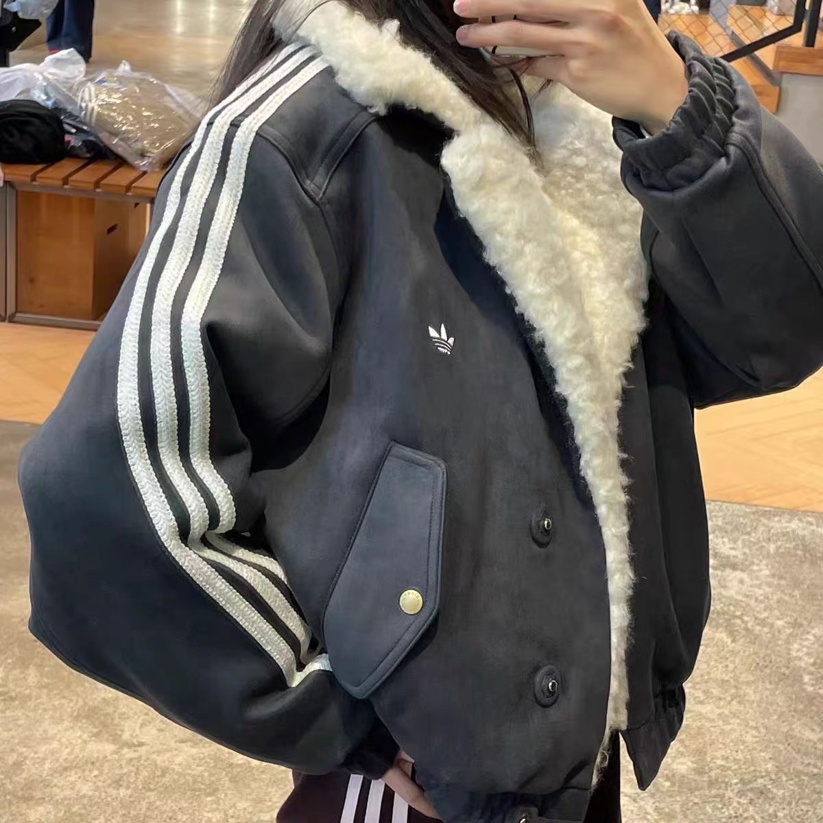 韓系情侶2色夾棉褸