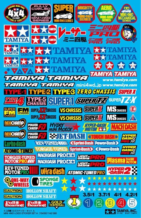 MINI 4WD LOGO STICKER SET A