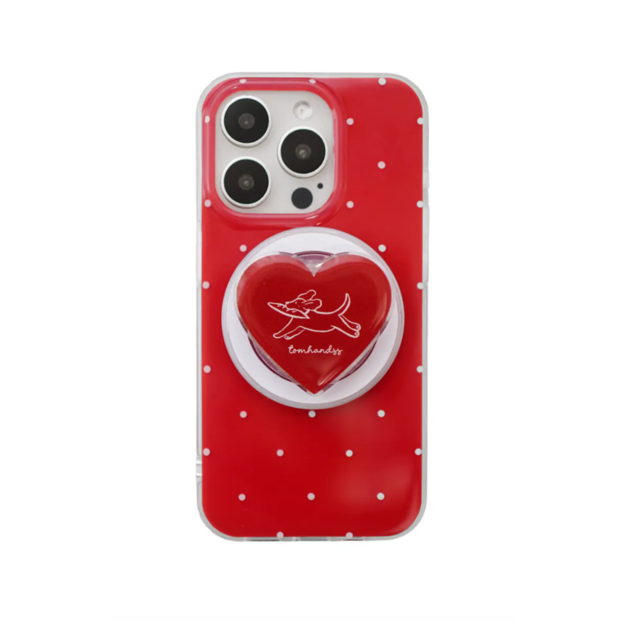 【Lovely Woofy (Red Dotted)】MagSafe iPhone Case+手機支架