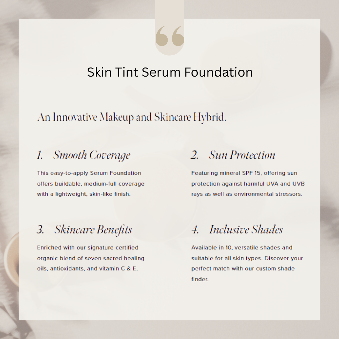 EYE OF HORUS Skin Tint Serum Foundation 水感精華礦物粉底液 SPF15 30ml