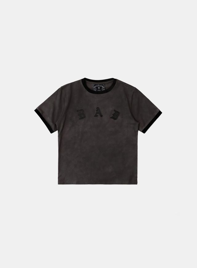 【BADBLOOD】Cosmo Reflective Ringer T-Shirt ★男女共用★ Badblood [w-tee25-090] Cosmo Bad Patch Ringer T-Shirt