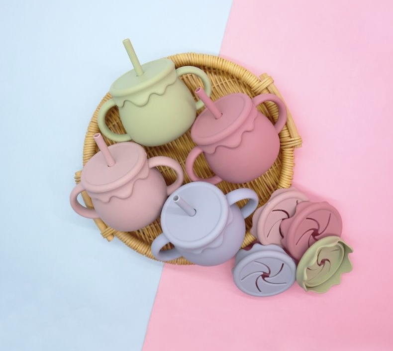 兒童 多用途硅膠零食/吸管杯