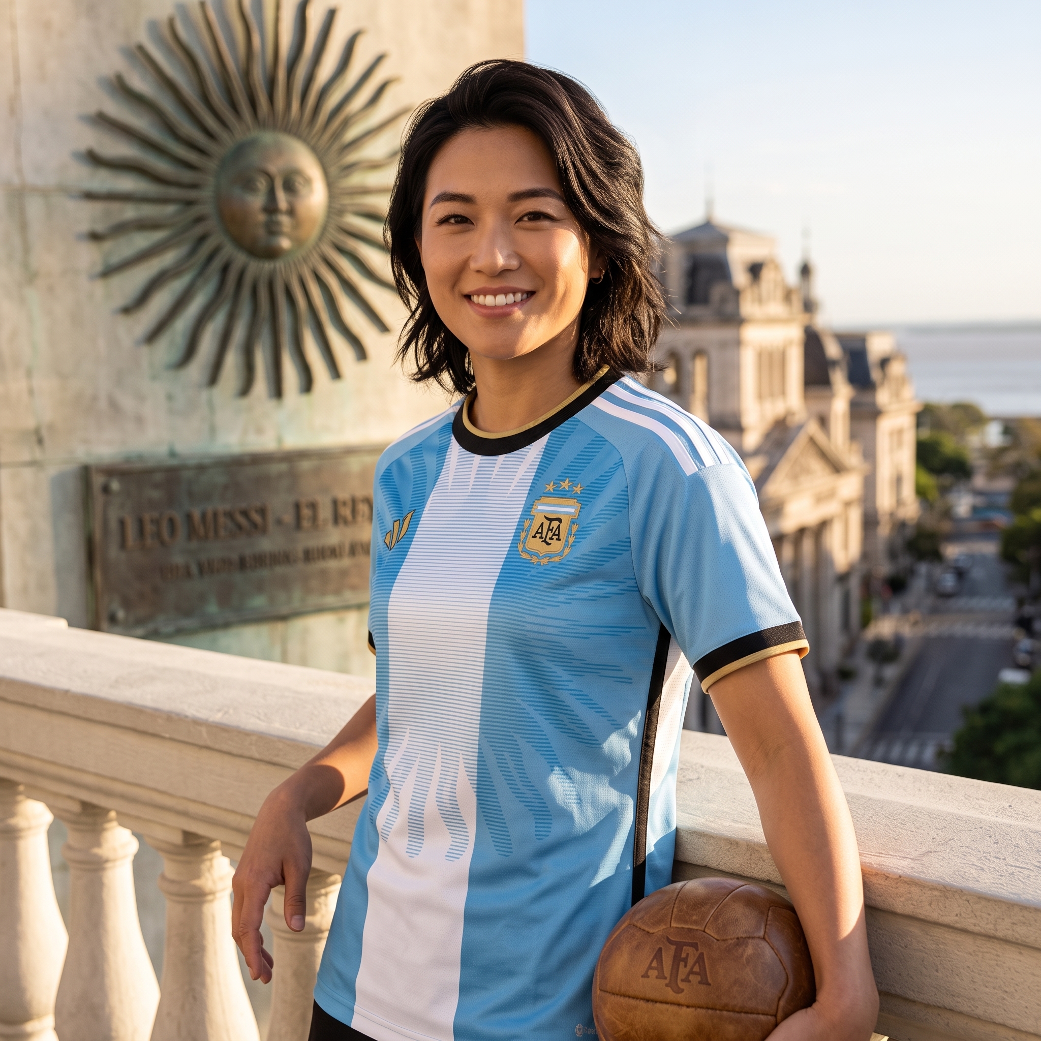 🔥 Adidas x Messi 美斯阿根廷紀念女裝球迷版球衣 (可加印金色MESSI10官方字) LD3318
