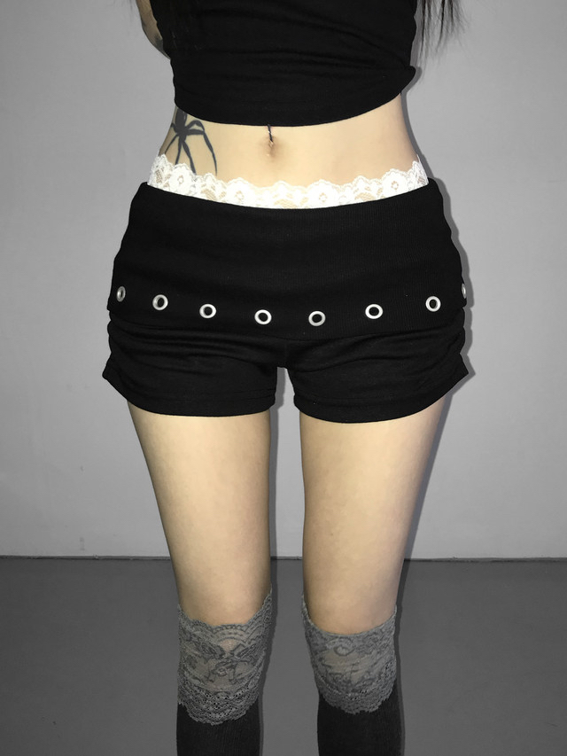 Lace Trim Layering Shorts