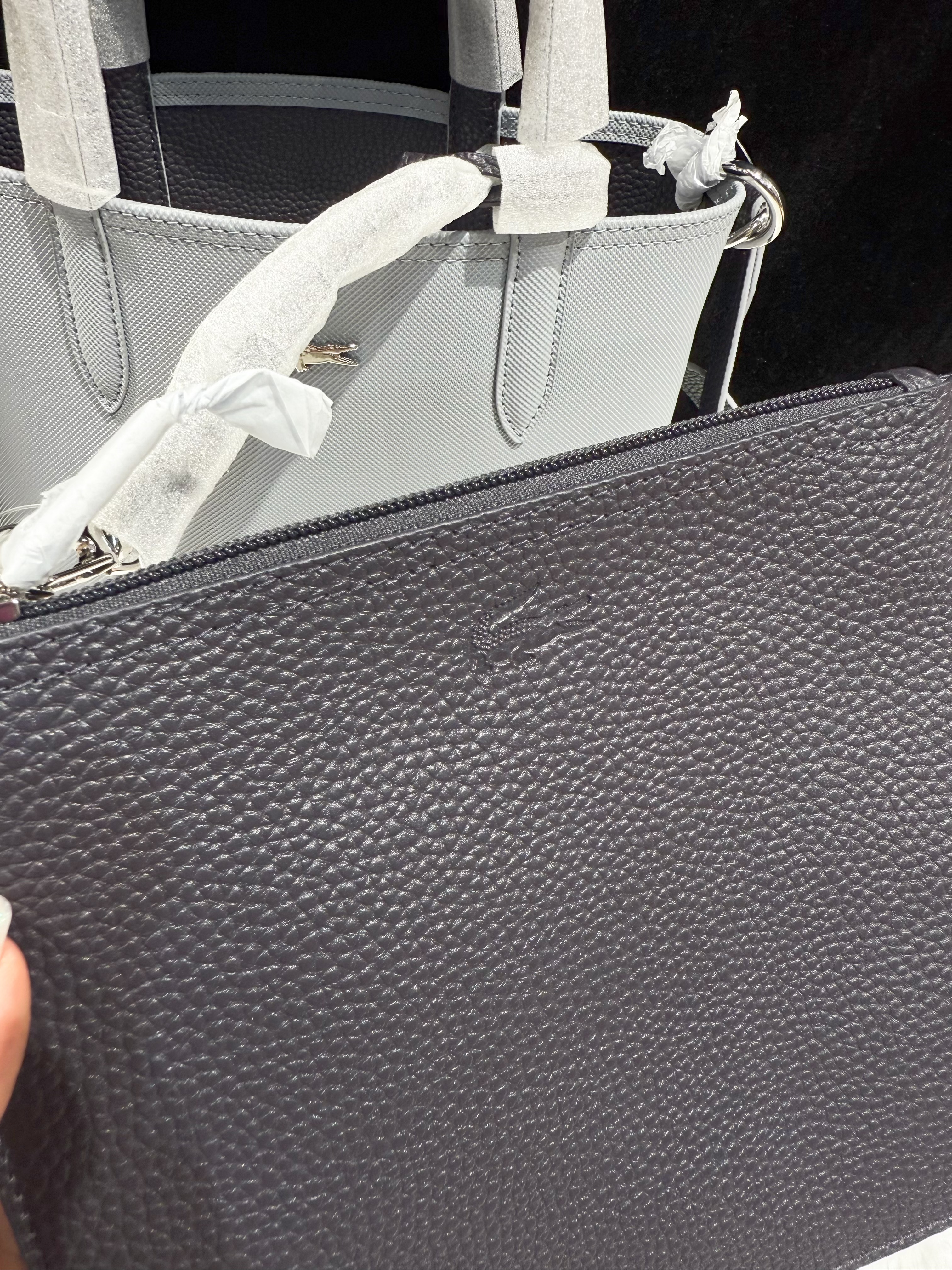 Lacoste Anna tote grey/blk