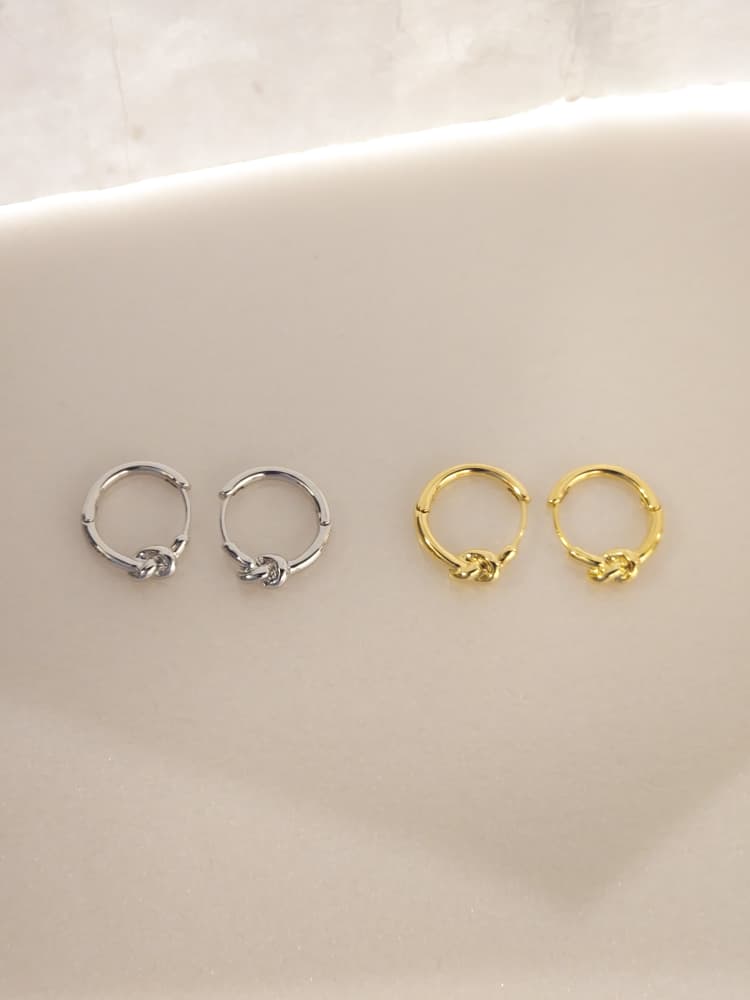 Knot Hoop Earrings