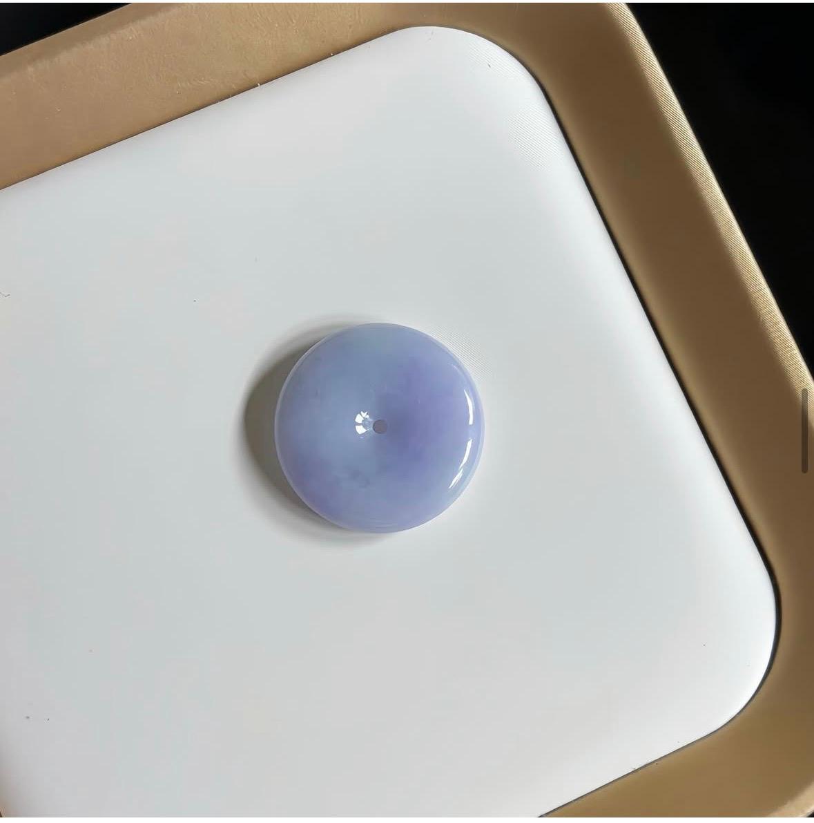 紫羅蘭翡翠平安扣