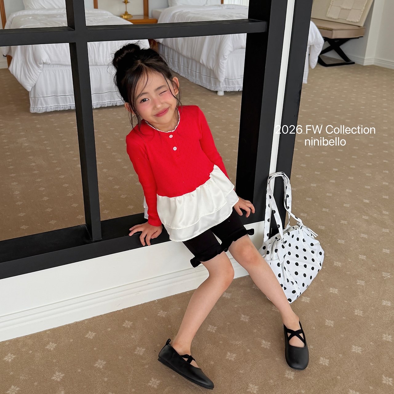 Ninibello | Eyelet Tulip Layered T-shirt 
