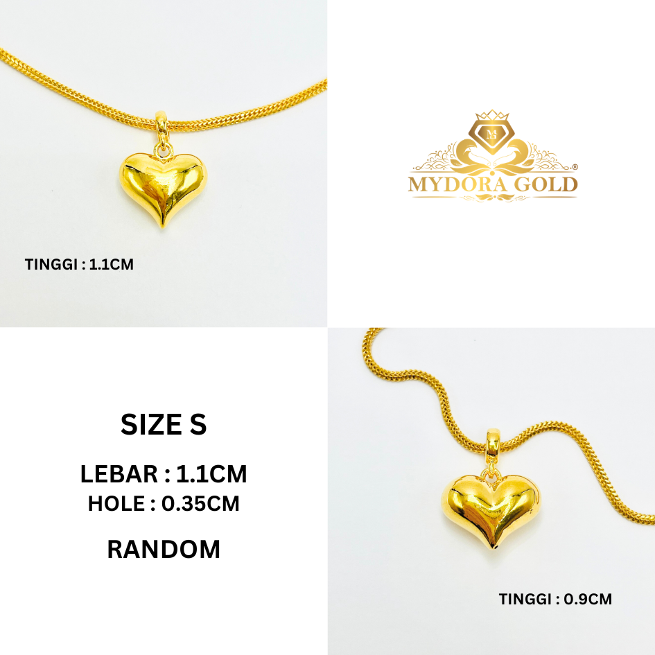 MYDORA Charm Love Gemuk Full Gold (5G) l EMAS 916/22K