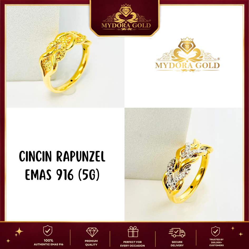MYDORA Cincin Rapunzel 1C/2C (5G) l EMAS 916/22K