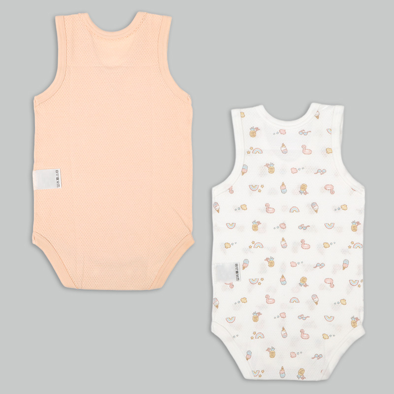 🇯🇵預訂 日本直送🇯🇵雪糕彩虹印花純棉網眼無袖背心包屁衣兩件套