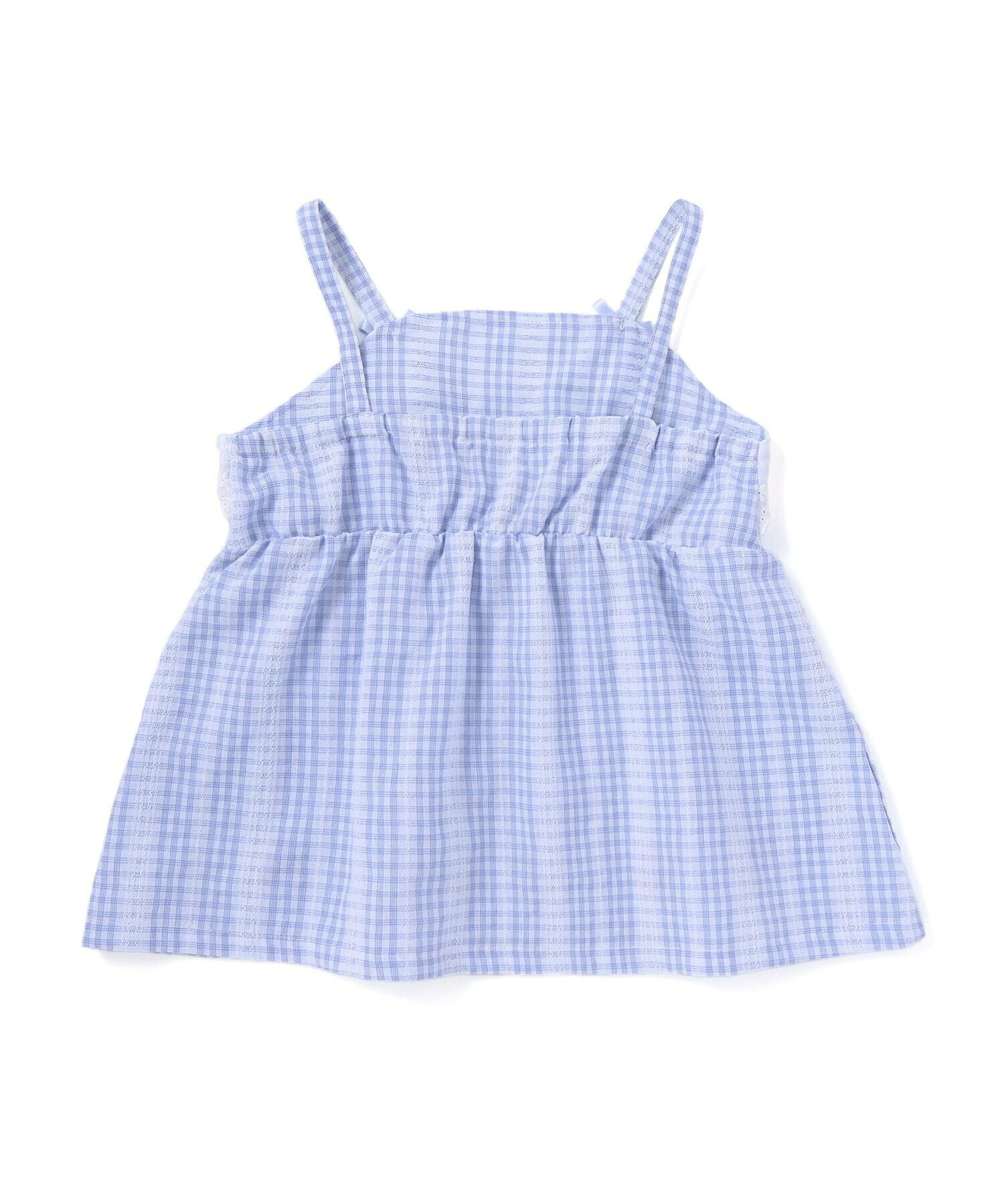 🇯🇵預訂 日本直送🇯🇵Slap Slip x Sanrio系列兩色人物刺繡格紋蕾絲吊帶背心+泡泡袖印花T恤套裝