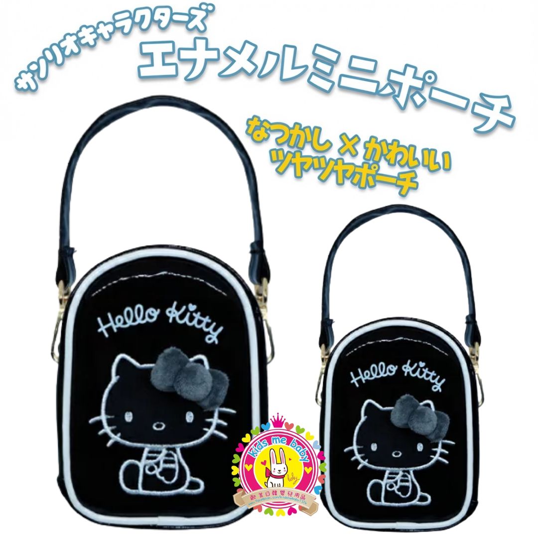 Hello Kitty 吉蒂貓 平成復古 亮面迷你袋 黑色 ⏰ 預購商品 - 歡迎查詢到貨期 ⏰