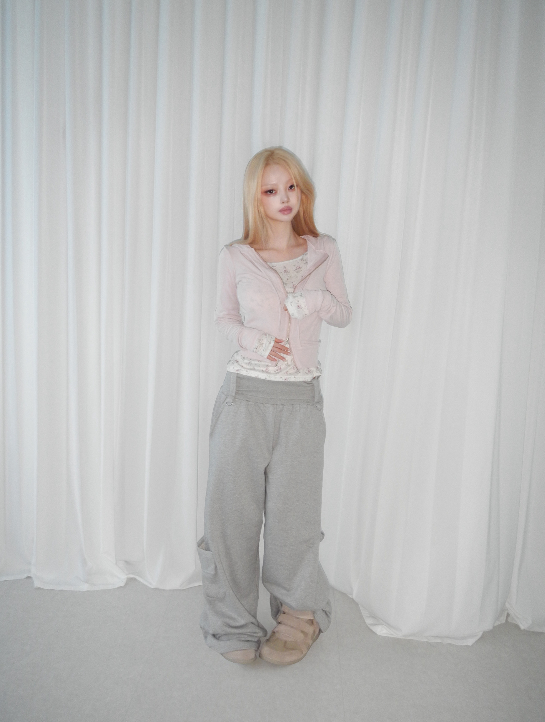 2-Way Zip Cropped Hoodie
