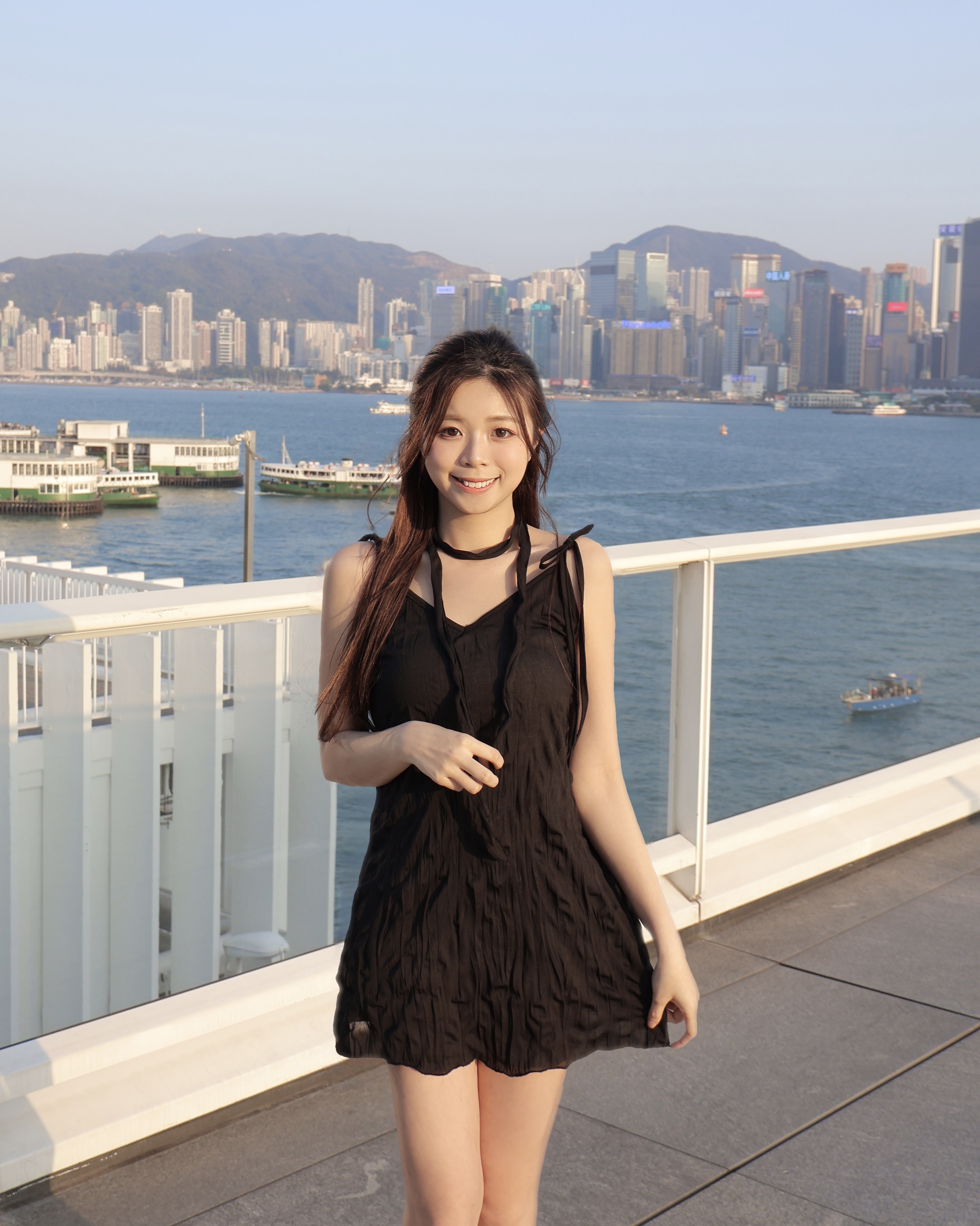 【 🤍⋆˚ʚɞ飄飄仙氣感十足🐬質感綁帶皺皺頸巾OPS！】Hoilday Crinkled Scarf Ops Set(兩色入)