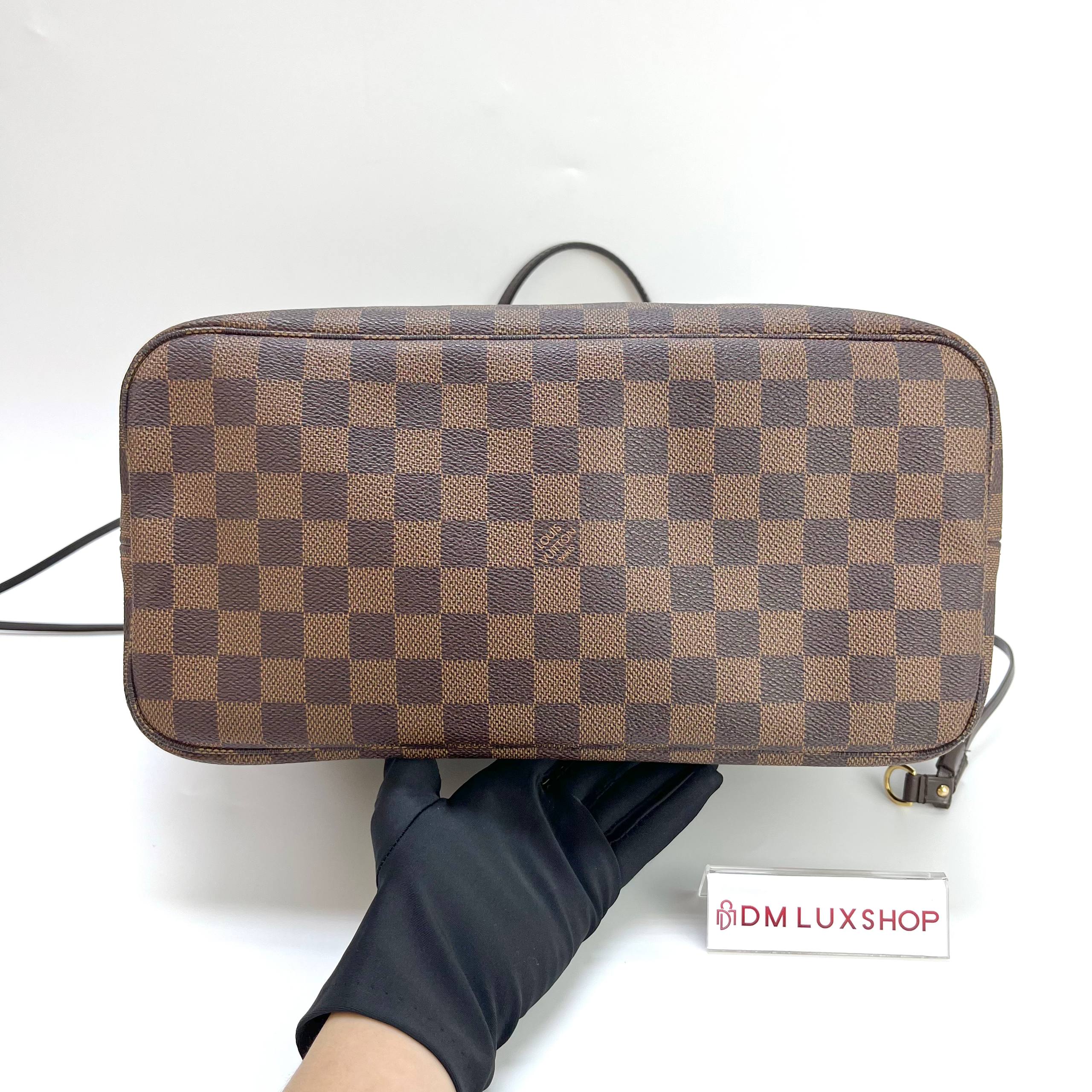 LV Neverfull Damier Ebene MM GHW