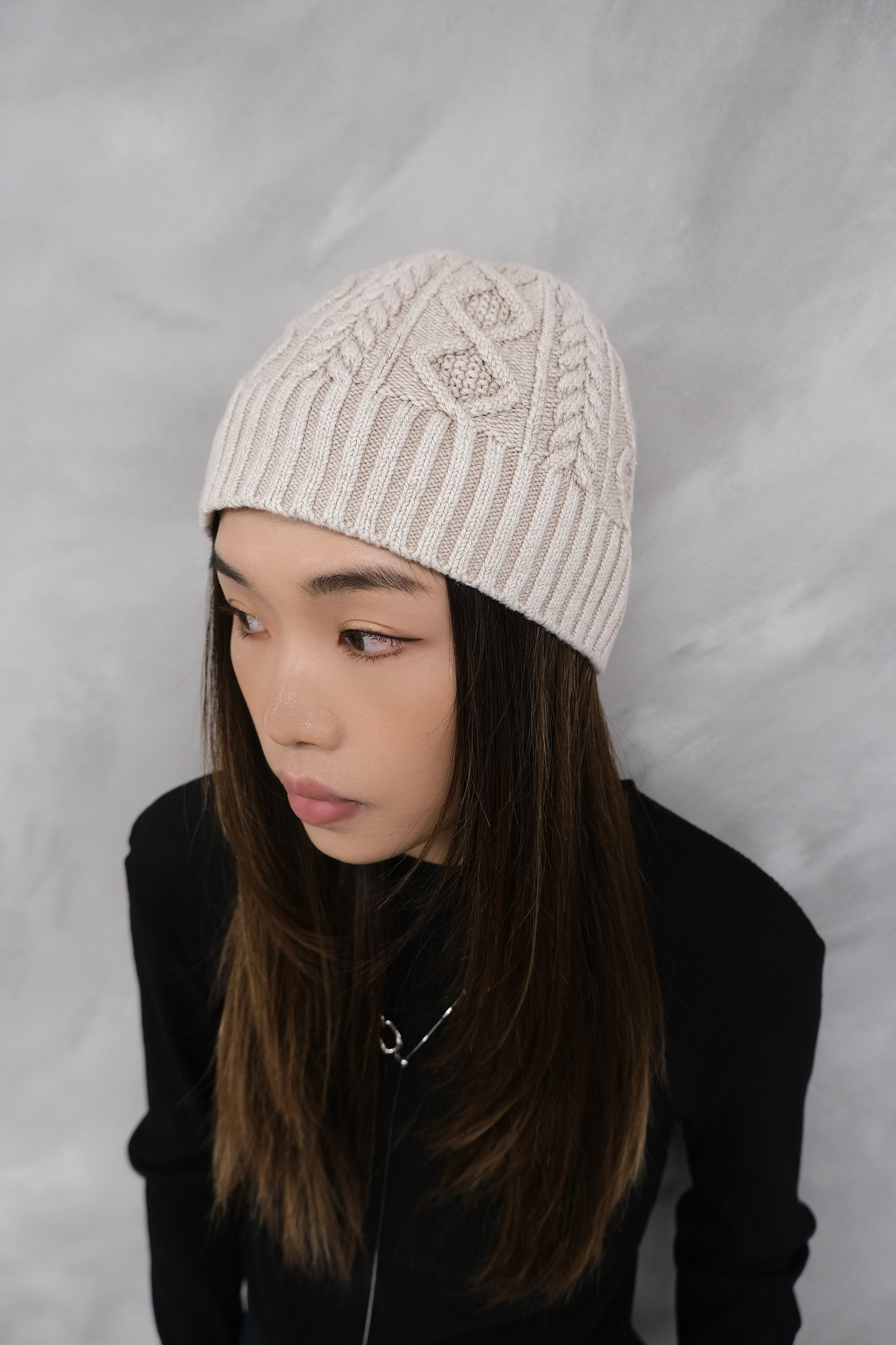 Classic Cable Cuffed Beanie #ha03