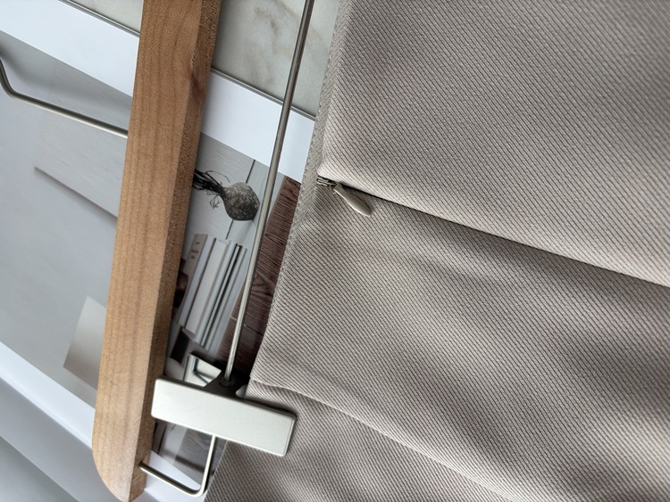 Leonie Tailored Midi Skirt (Beige)