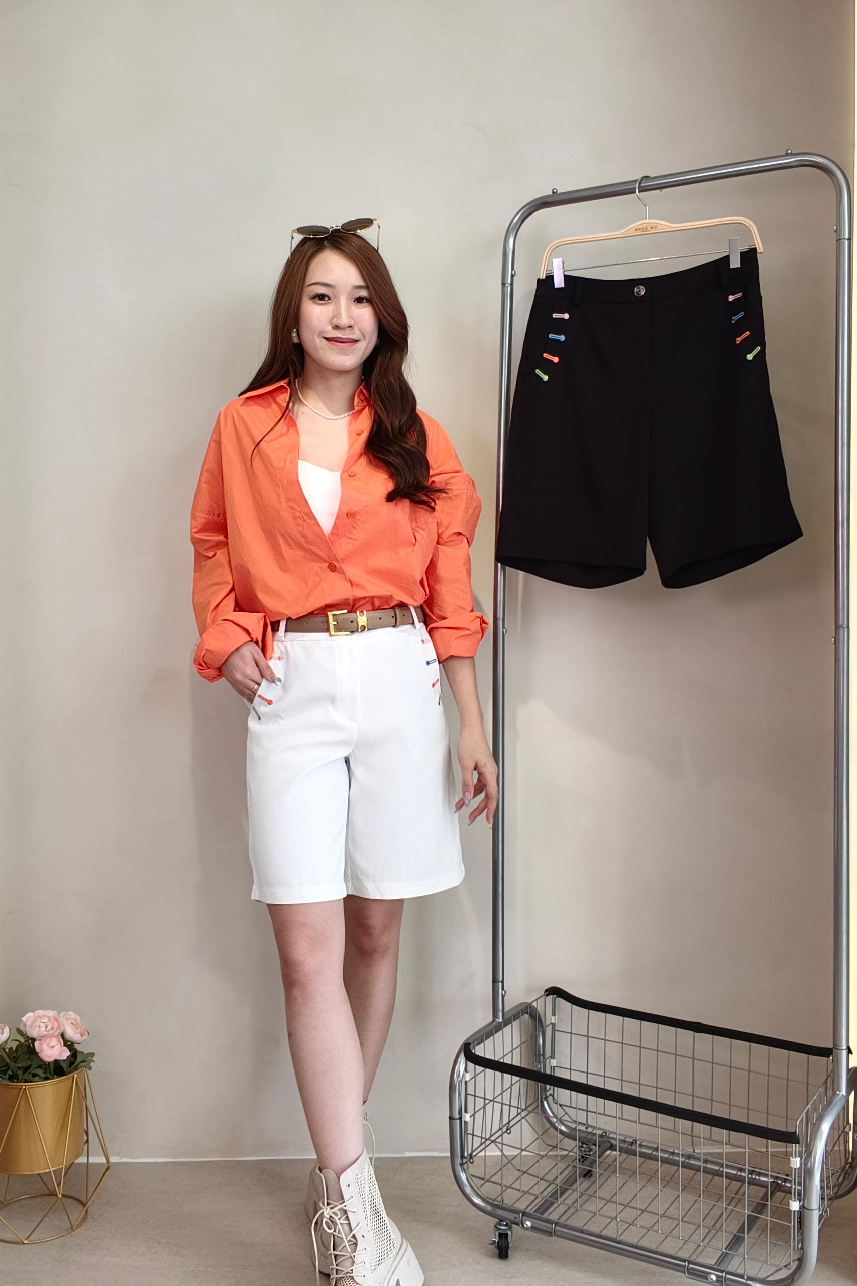31137 Candy Stitch Tailored Bermuda Pants