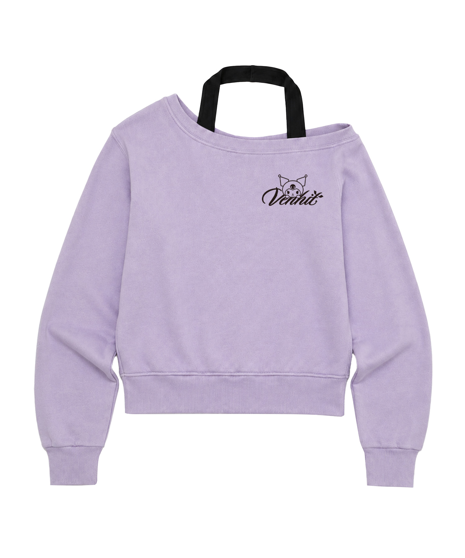 Venhit x Kuromi Off-shoulder Wing Sweatshirt (Purple)