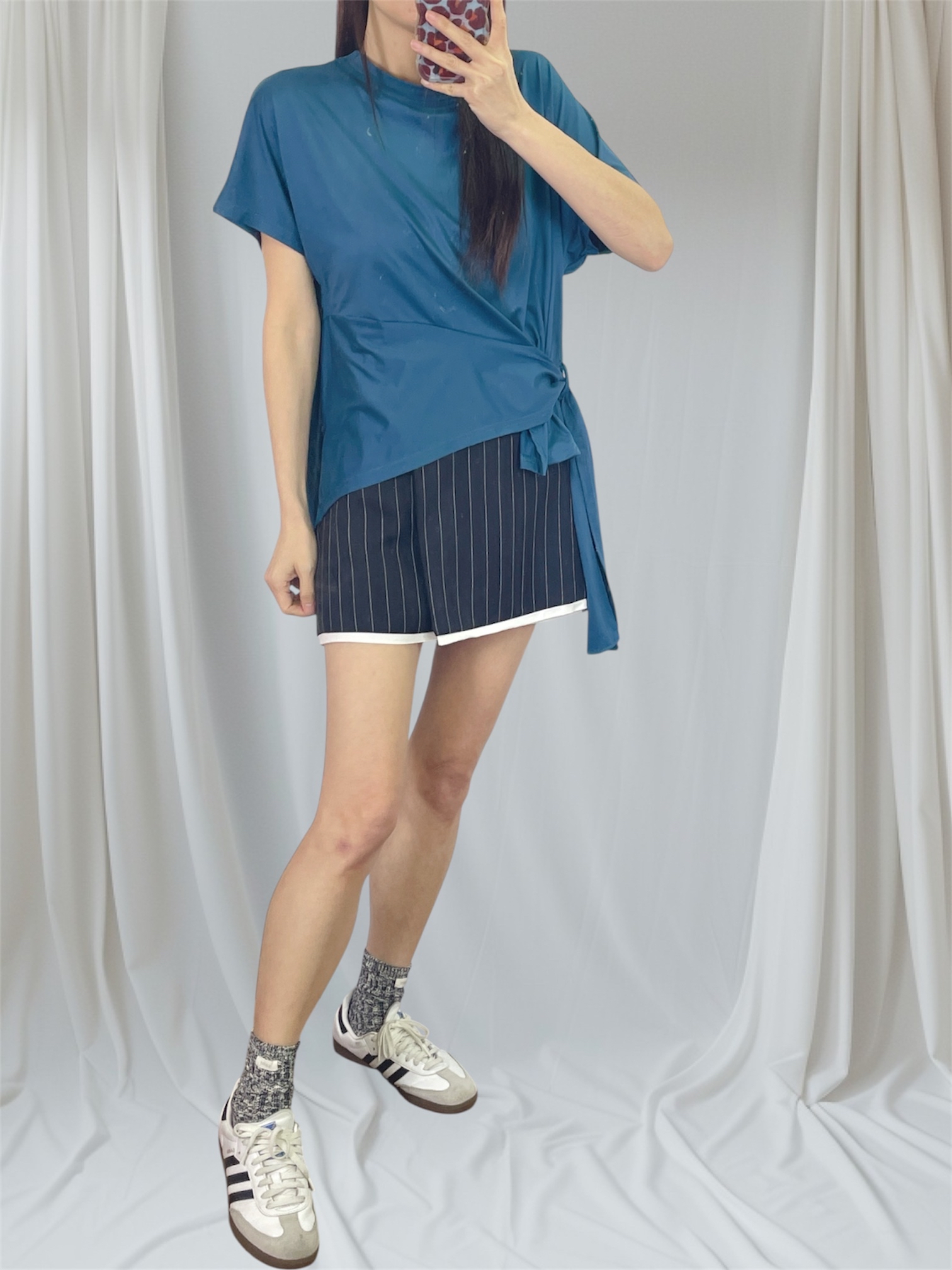 K5552 棉料衫腳穿帶短袖top