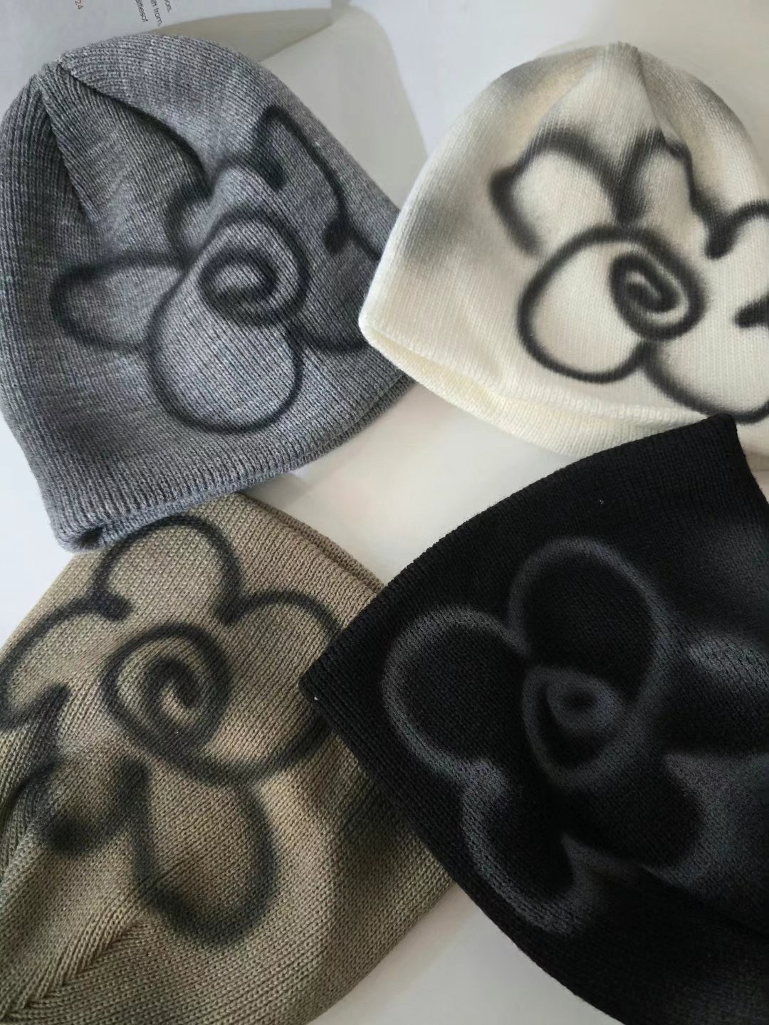 韓國塗鴉花花冷帽