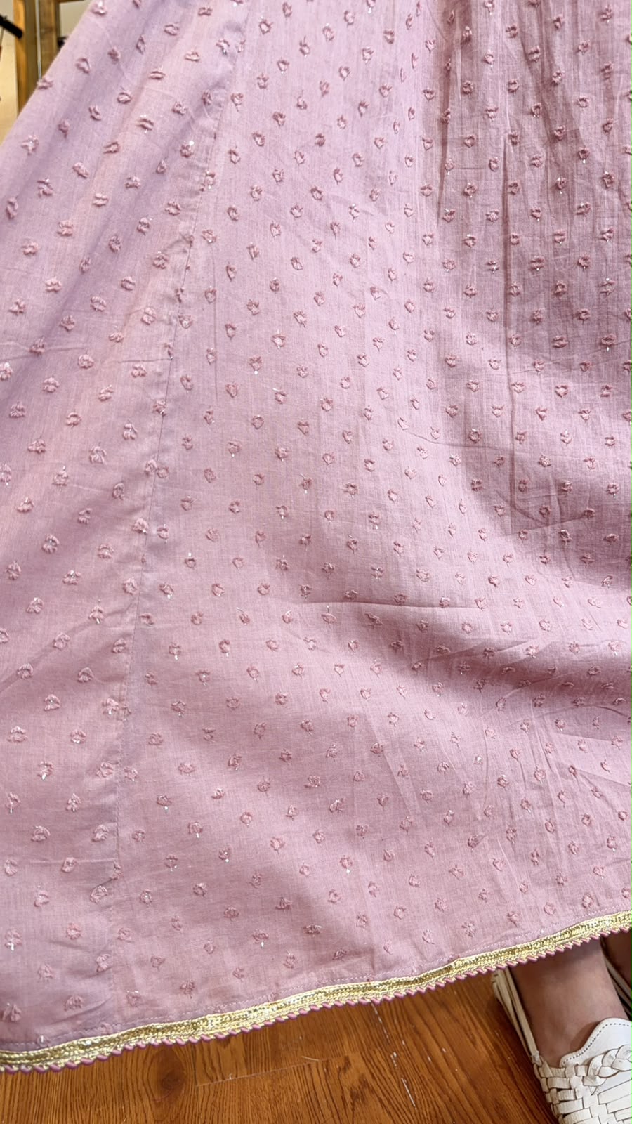 3539 Dried Rose Plain Color Pleated Chest OP 49"