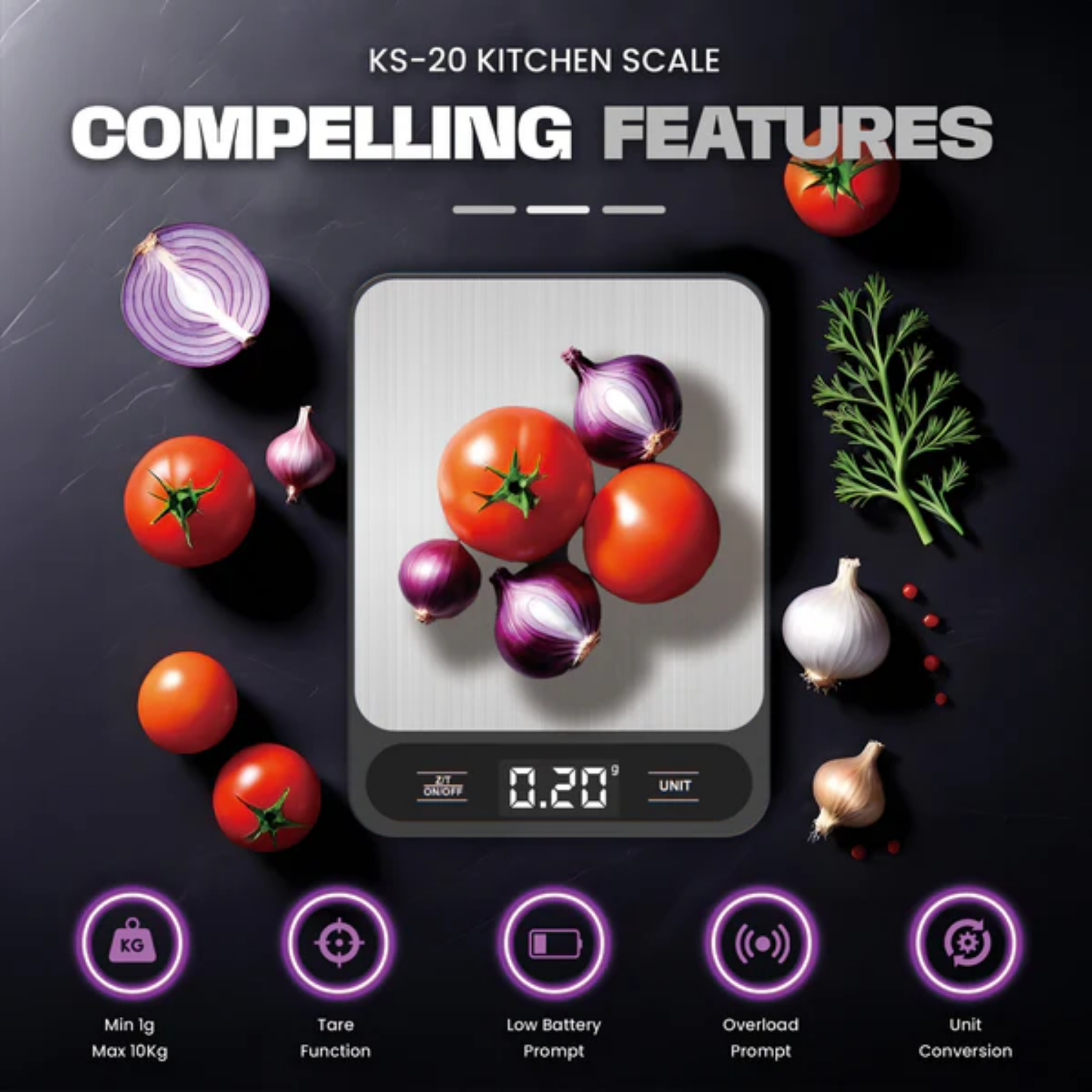 Russell Taylors Digital Kitchen Scale (KS-20)