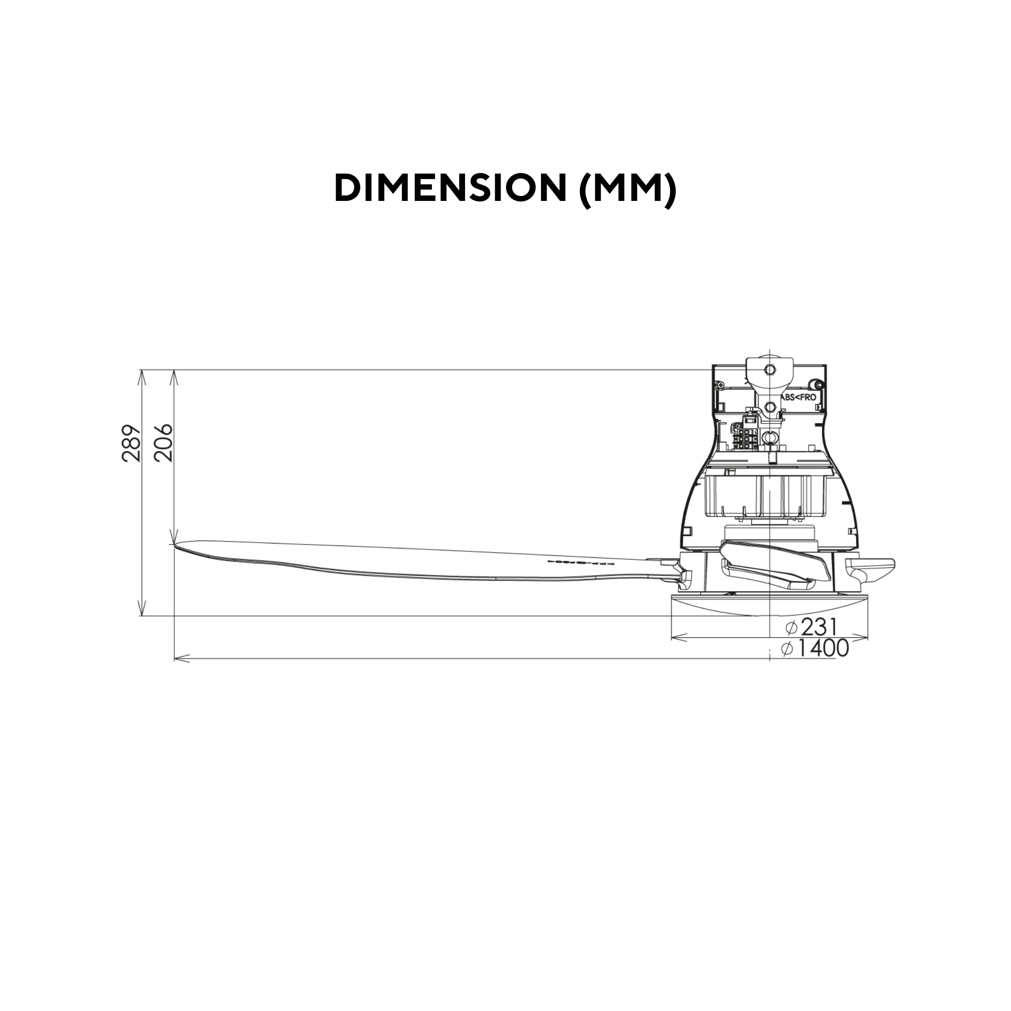 KDK 56" 4-Blade Sensa 4 Remote Ceiling Fan K14ZW