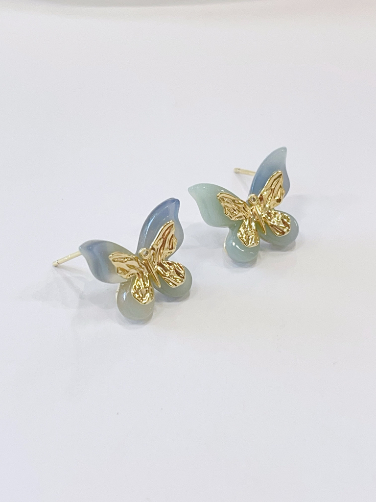 蝴蝶系列🦋拼色高级感蝴蝶耳环