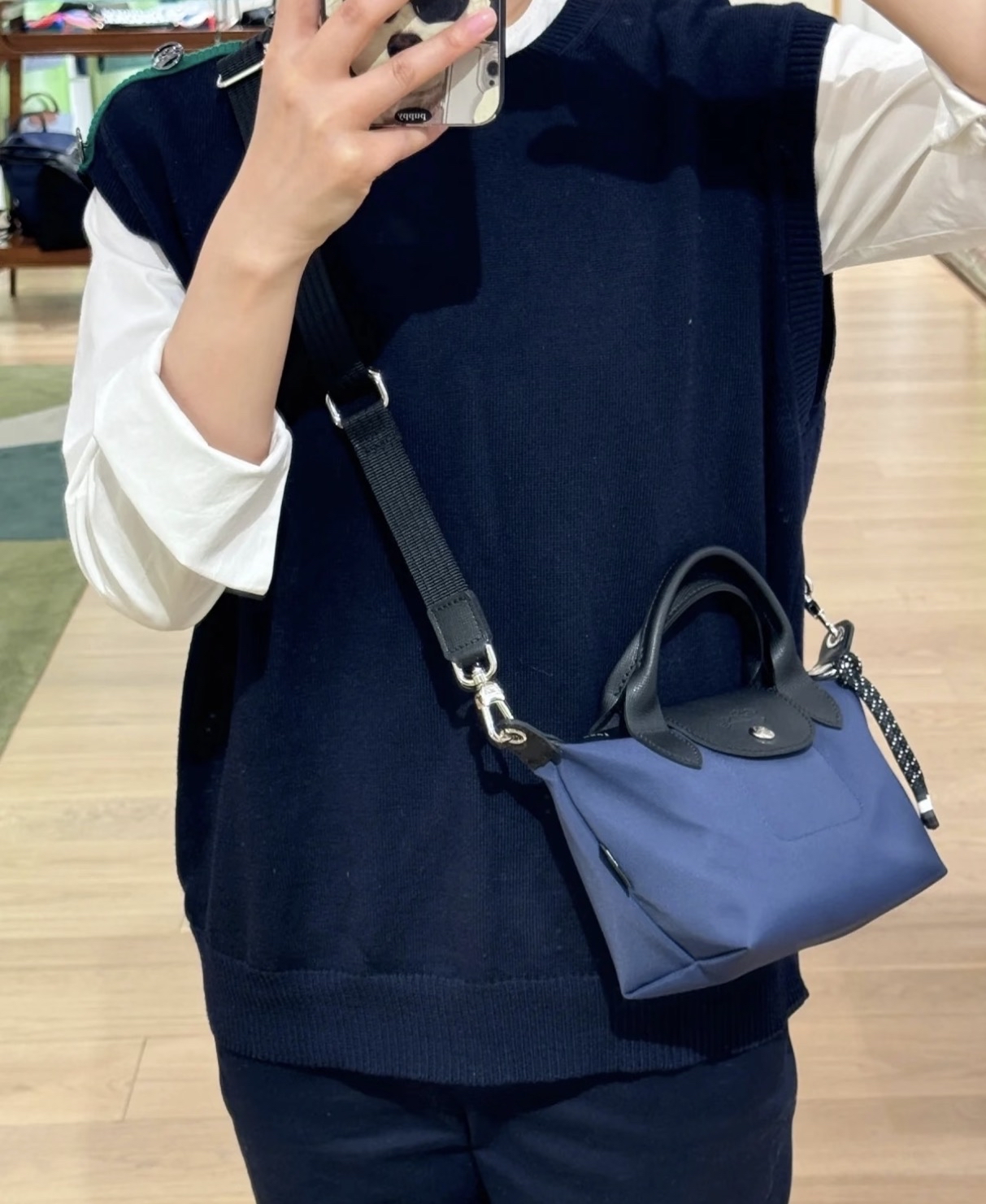 Longchamp Le Pliage Energy S 帆布手提袋 Size 23x16cm