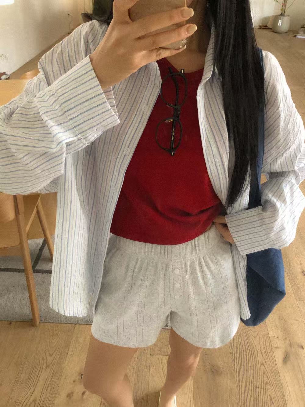 歐美隨性提花短褲✨