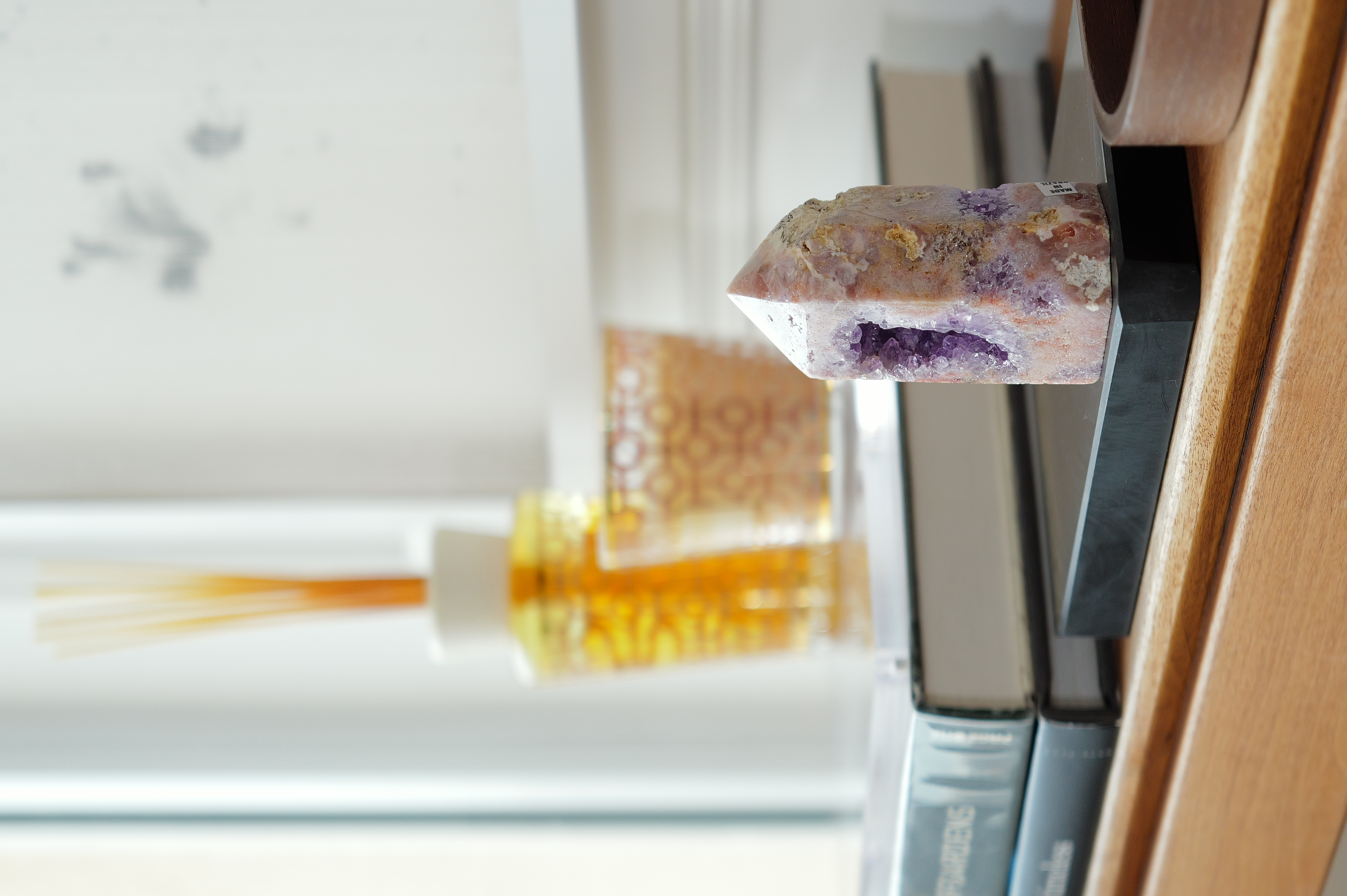 ༒10.2cm粉紅紫水晶 共生紫晶洞 晶牙六角柱༒ PA.6808C30GMm8-RA22*9js