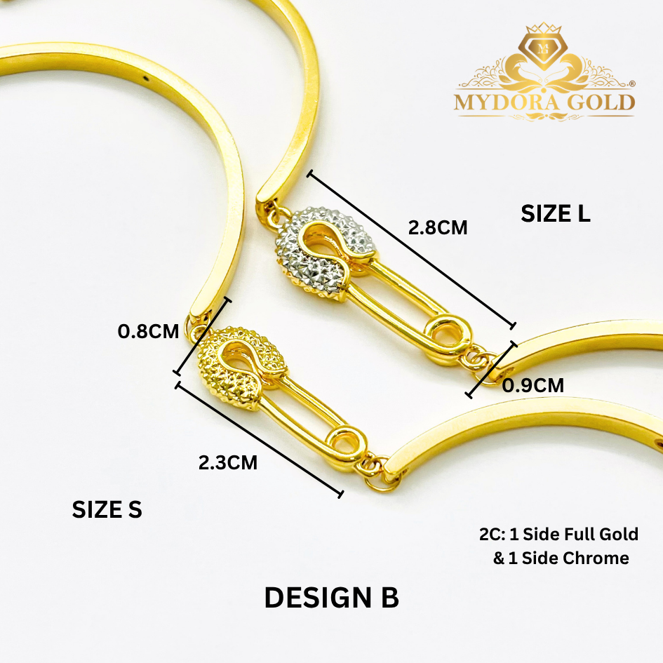 MYDORA Gelang Fashion Safety Pin Series l EMAS 916/22K