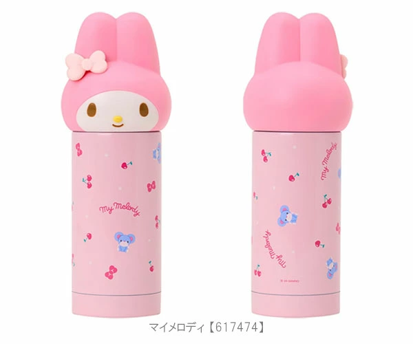 【日本直送】Sanrio Hello Kitty / My Melody 保溫保冷不鏽鋼水樽 360ml｜可愛臉型杯蓋