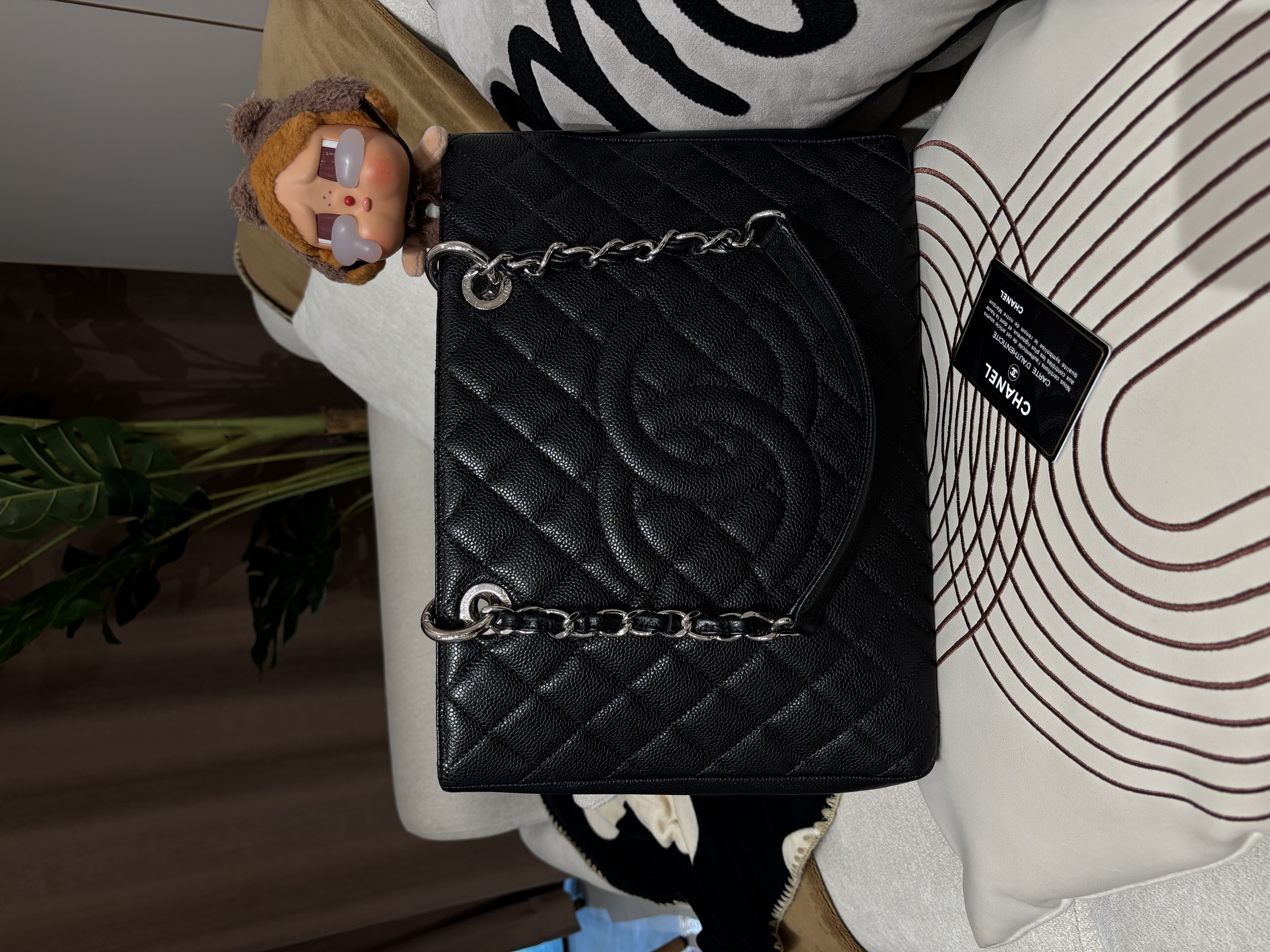Chanel Gst Tote Bag 黑色荔枝牛皮 100%Authentic, 98%new ✅card ✅dust bag 