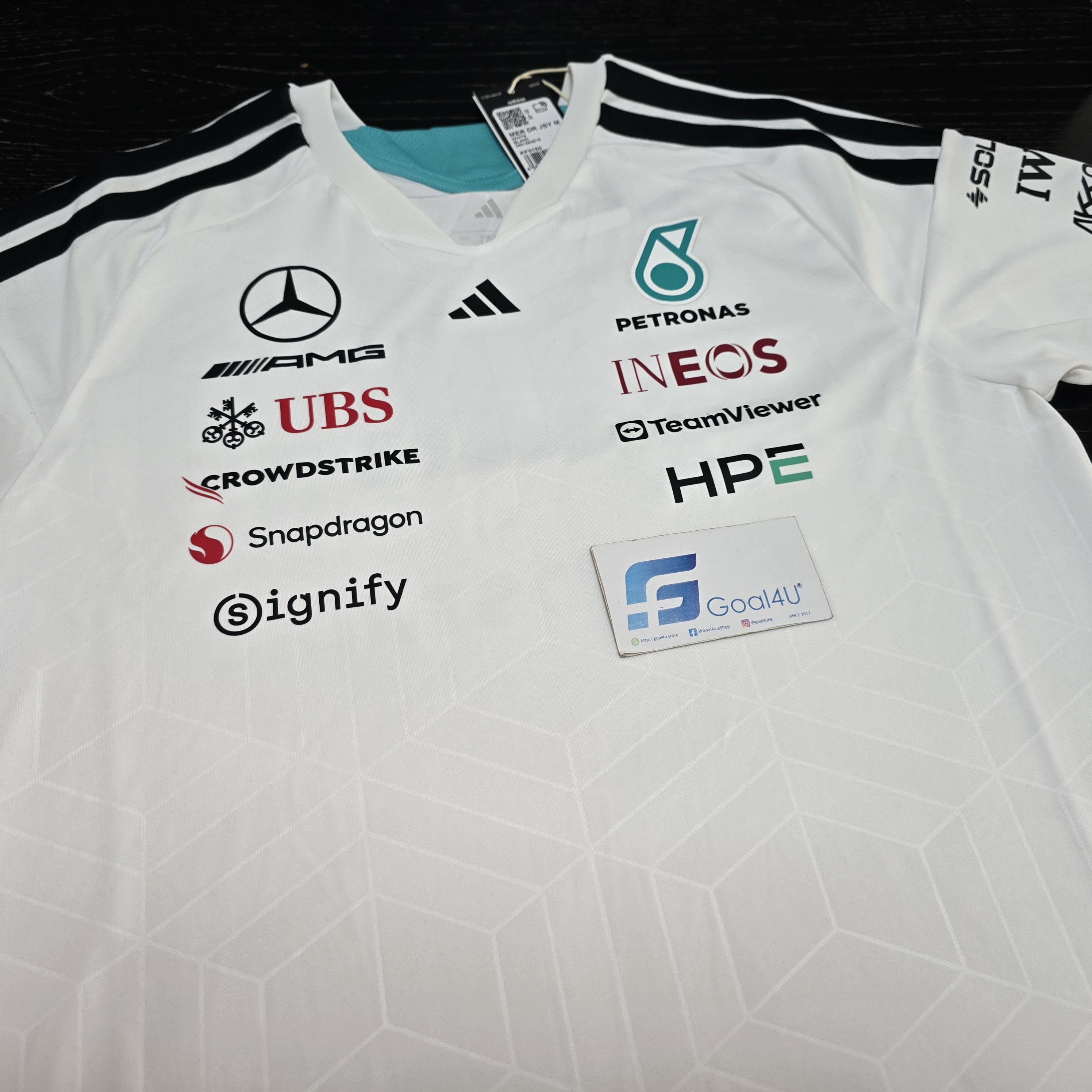 #部分碼現貨 Adidas F1 Mercedes Benz 平治車隊 2026 白色車手短袖隊服 KF0160