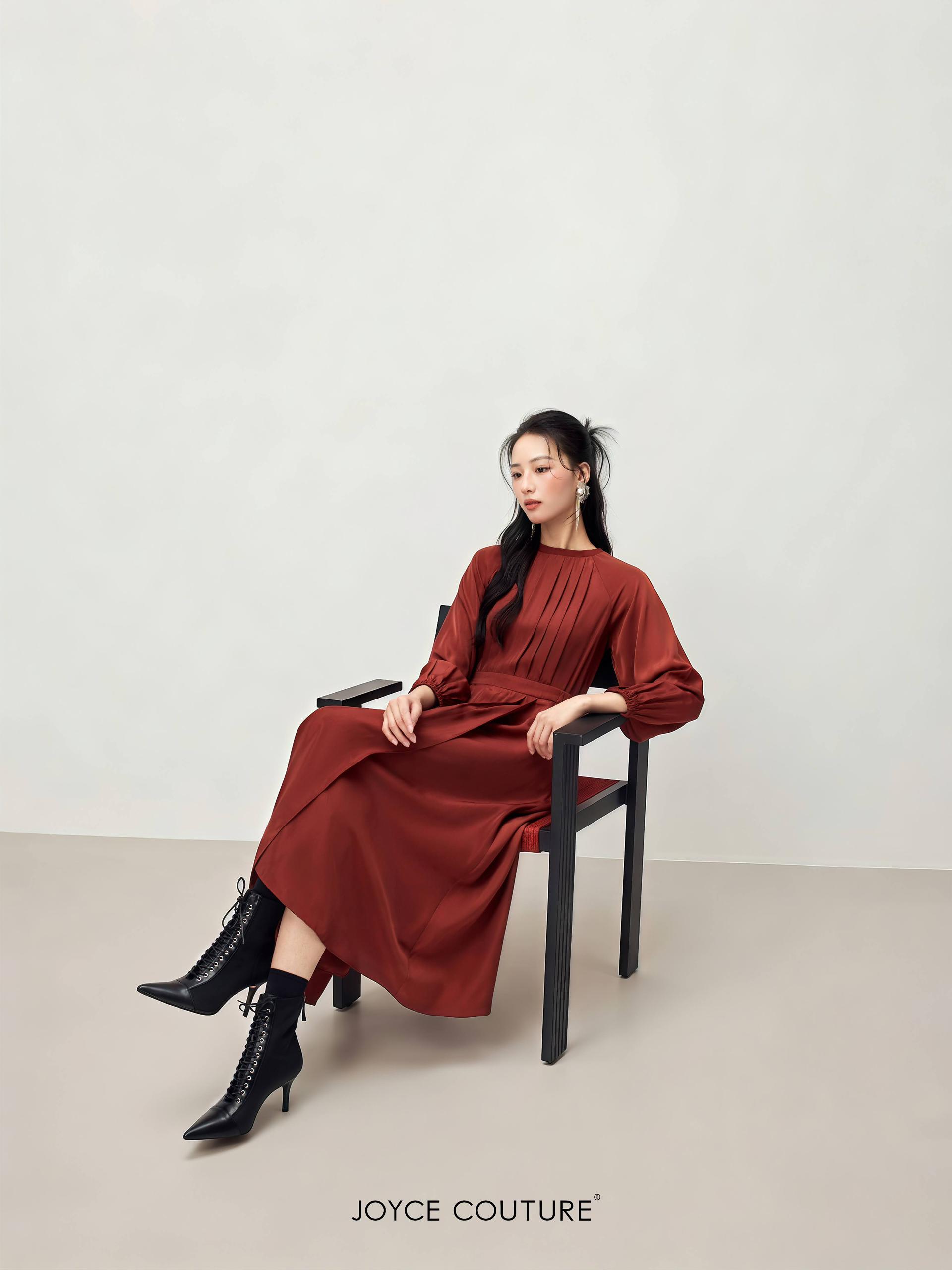 长袖连身裙 D0349