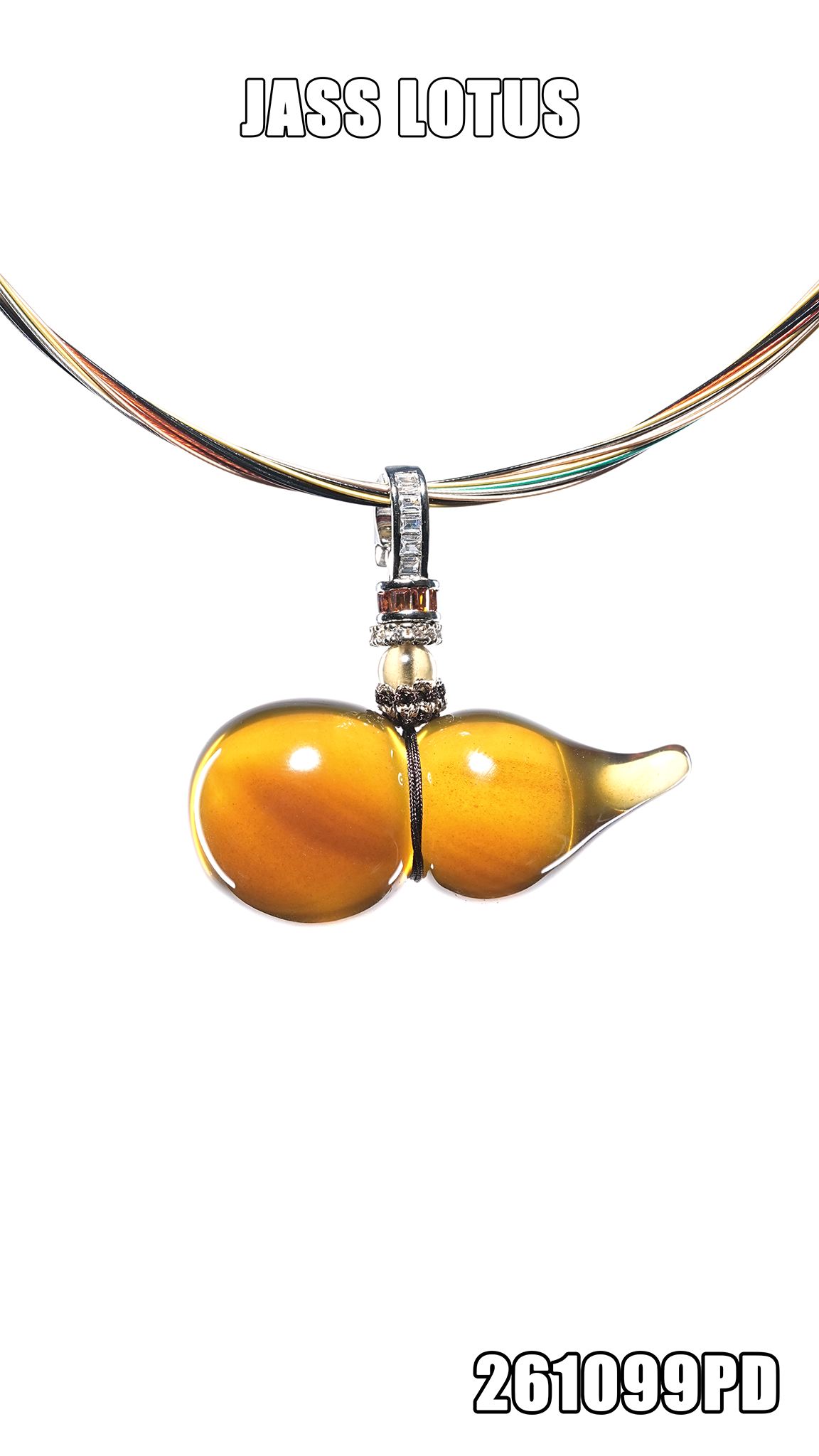 緬甸天然琥珀雙色珀葫蘆吊墜