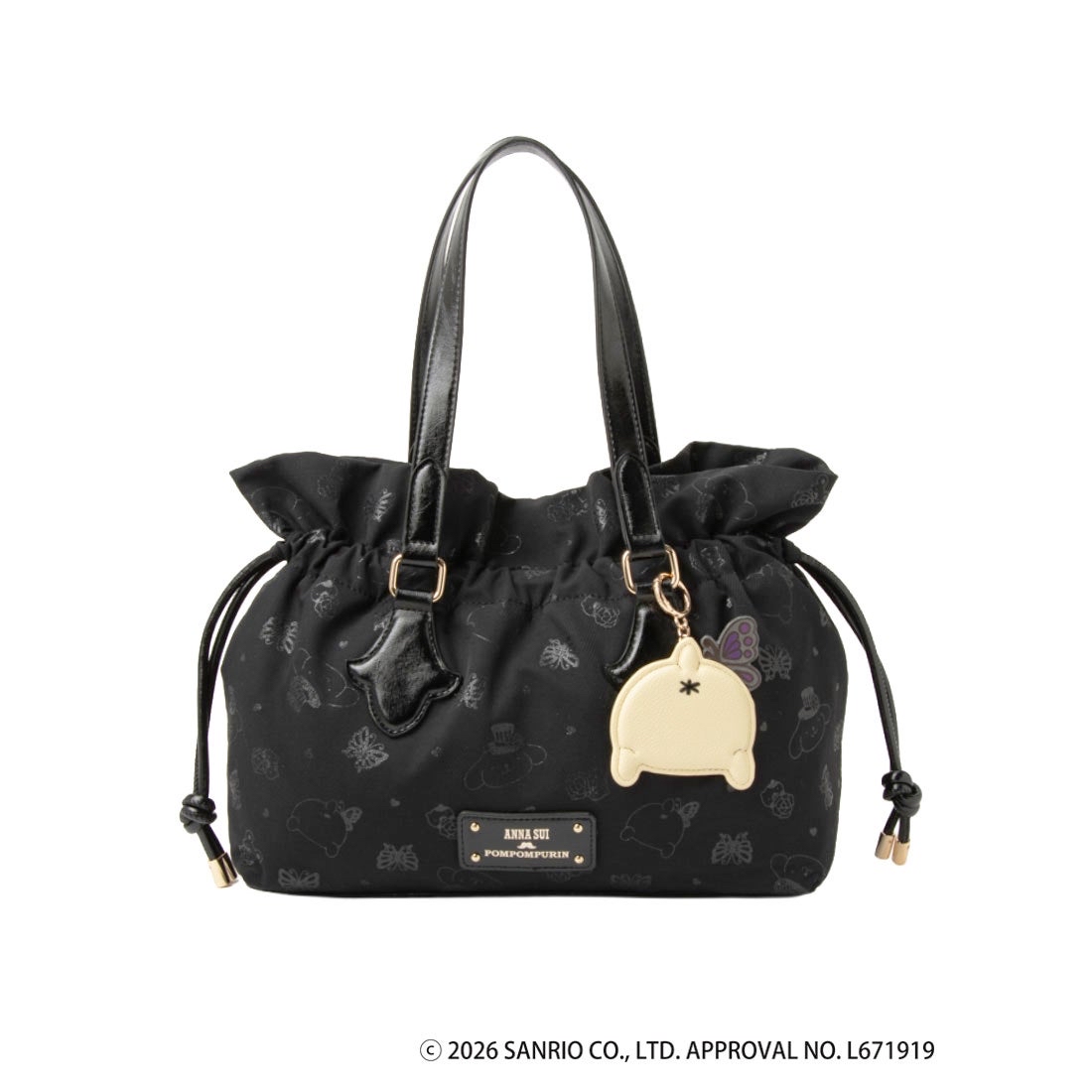 🎀【預訂】Anna Sui x Pompompurin 抽繩手提包