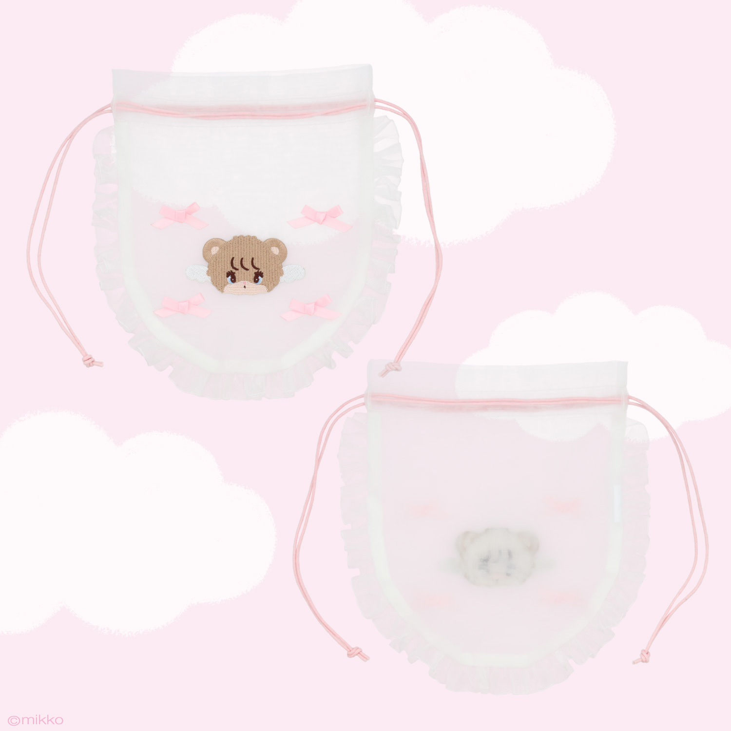 🎀【預訂】Lil ala mode❤︎mikko 天使系列圓形索繩包 - Latte