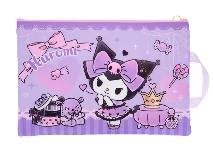 Kuromi F4雙拉鍊布文件袋連手挽