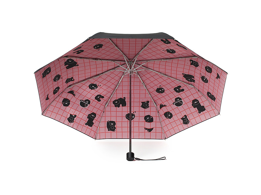 黑色 春植 縮骨遮 連收納袋